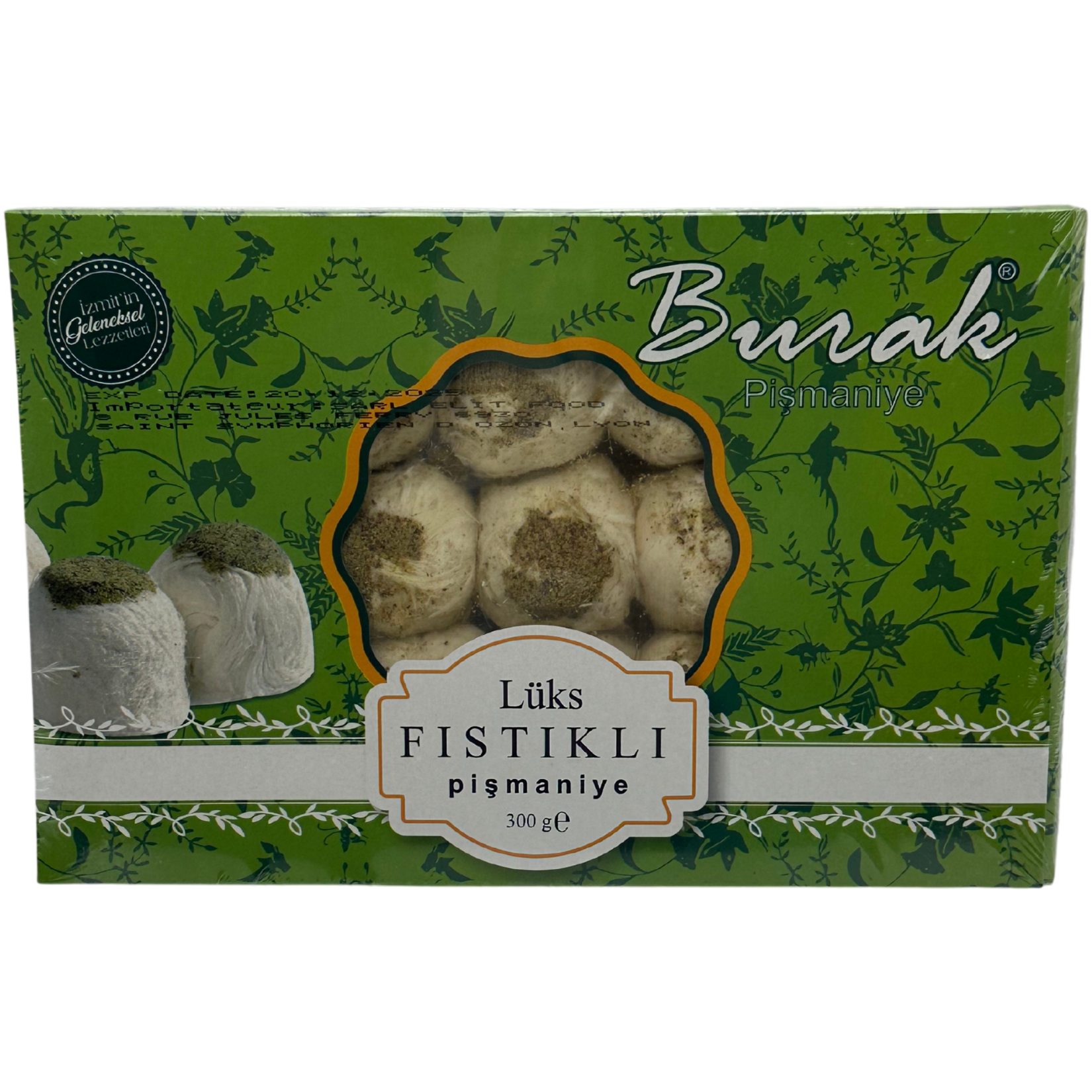 Pismaniye de luxe en boîte à la pistache Burak 300g 300,0 g