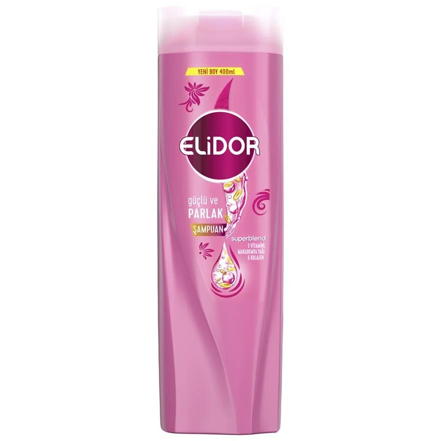 Shampoing Elidor cheveux forts et brillants, 400ml 400,0 mL