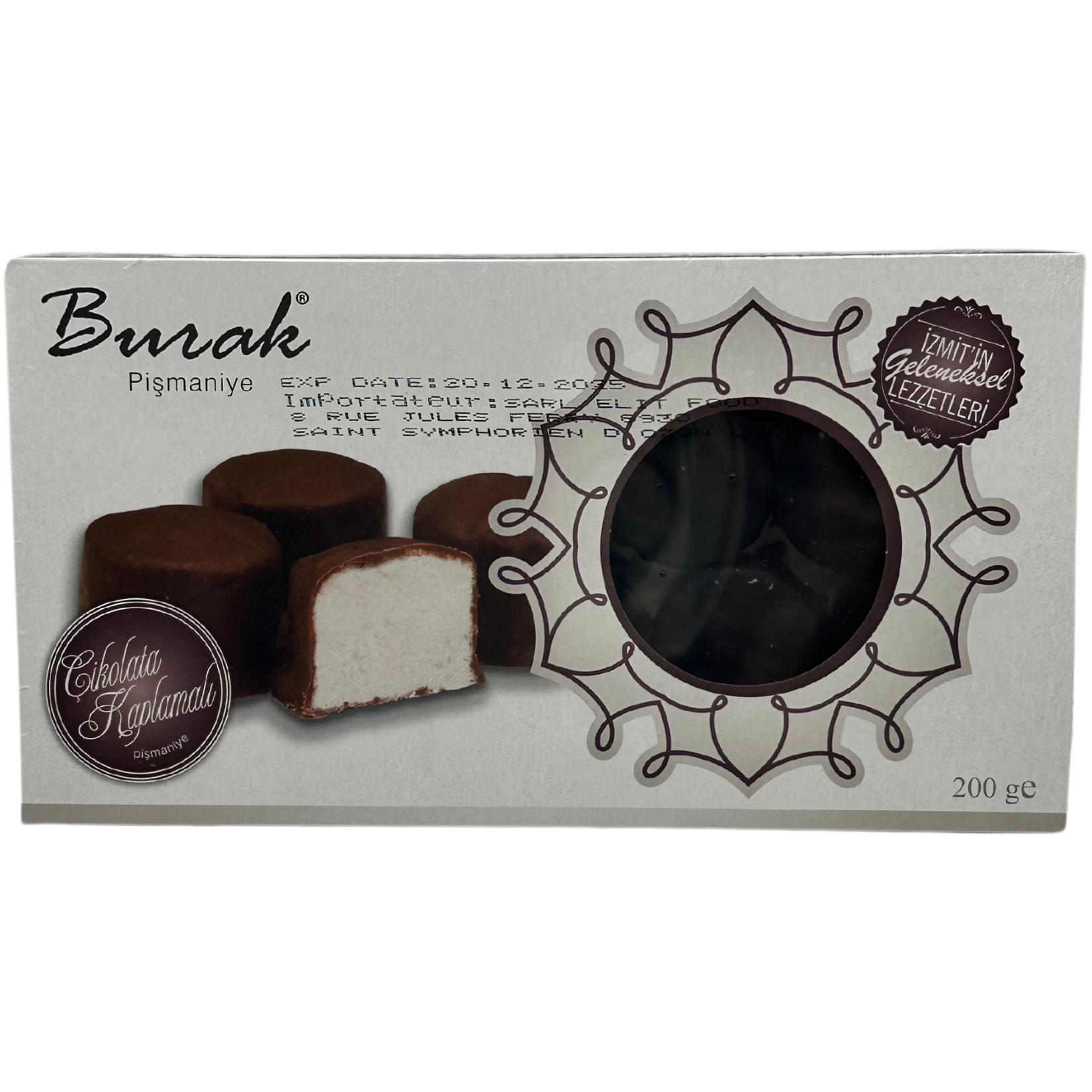 Pismaniye de luxe enrobée de chocolat 200g, Burak 200,0 g