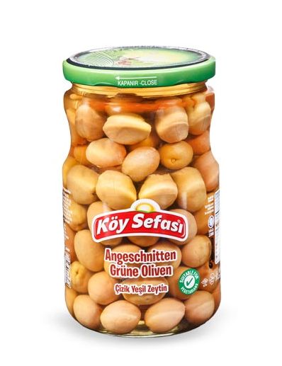 Olives fendues en verre 700g, Koy Sefasi | Koy Sefasi | olives vertes | verre | Elit-Food