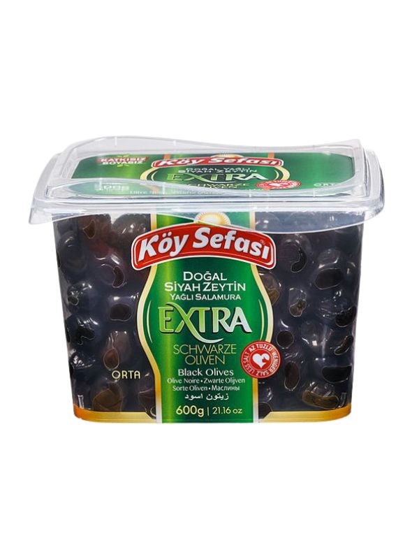 Olives noires extra gemlik saumure 600g, Koy Sefasi | Koy Sefasi | olives noires | extra | Elit-Food