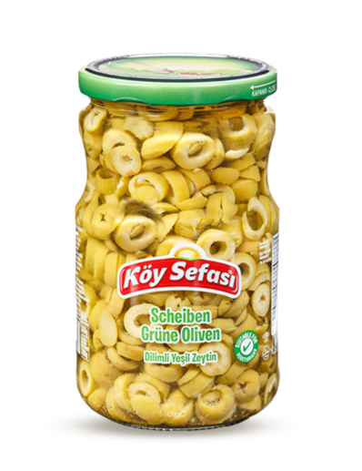 Olives vertes tranchées en verre 700g, Koy Sefasi | Koy Sefasi | olives vertes | verre | Elit-Food