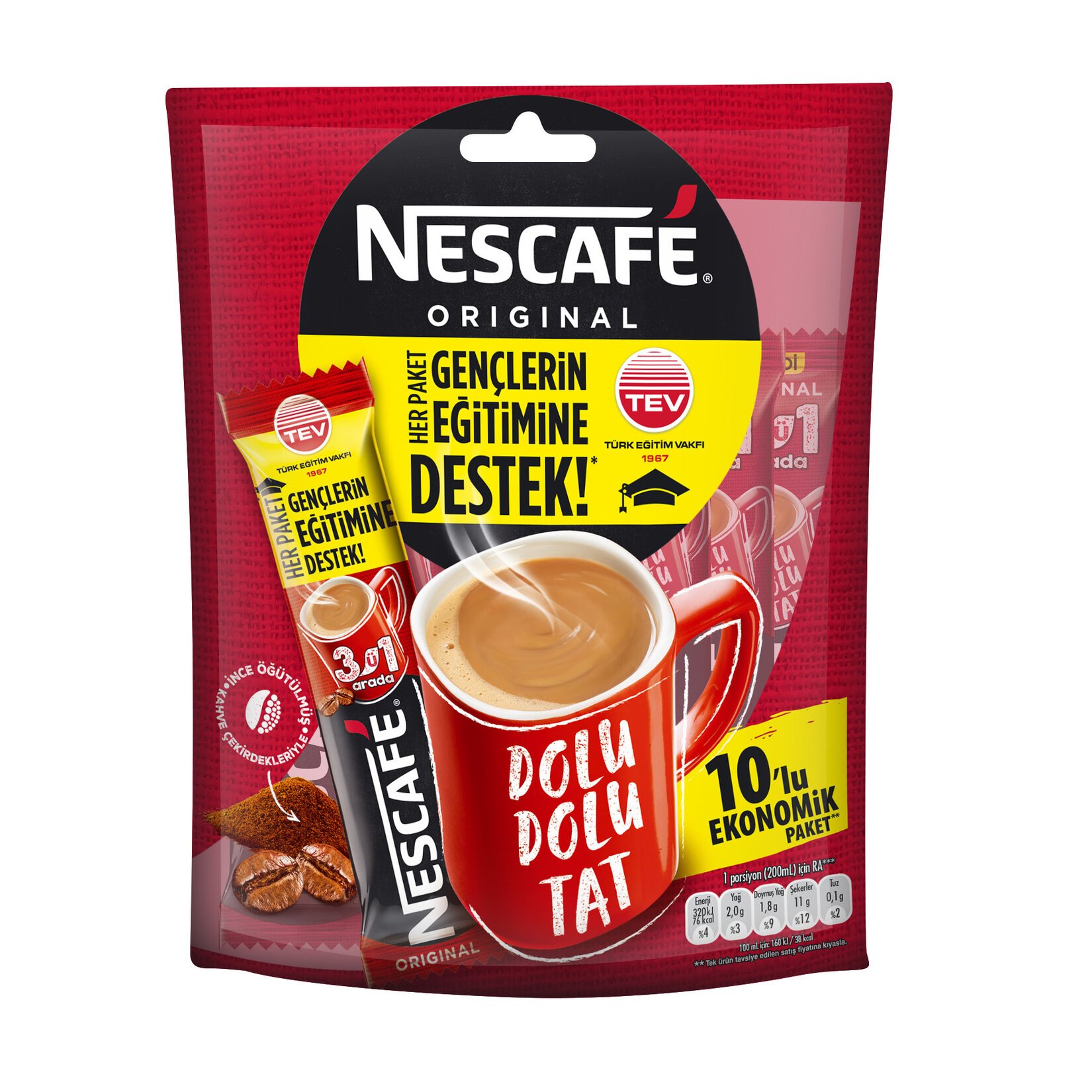 Nescafe 3 en 1, 10 x 10.6G 10,0 unité