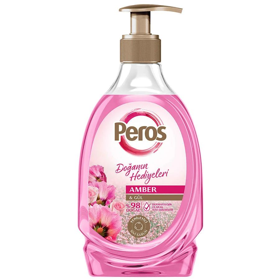Savon liquide à la rose 400mL, Peros - peros - hygiene