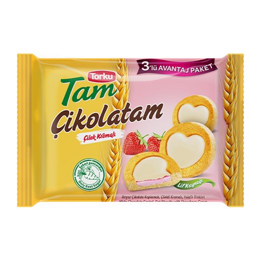 Tam biscuit fourré à la fraise enrobé de chocolat 249g, Torku 249,0 g